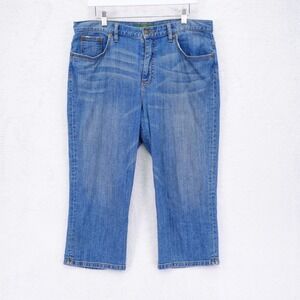 Lauren Ralph Lauren Blue Stone Wash Denim‎ Capri Jeans -12- High Rise 36 / 21.5